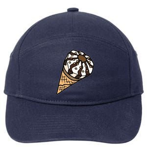 Ice Cream Day Design Ice Cream Party Cool Gift 7-Panel Snapback Hat