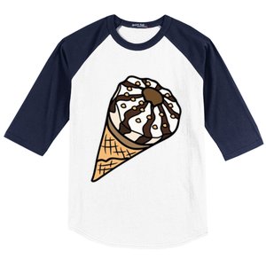 Ice Cream Day Design Ice Cream Party Cool Gift Baseball Sleeve Shirt