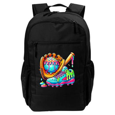 Ice Cream Drip Baseball Stuff Baseball Drip For Boy Graphic  Backpack