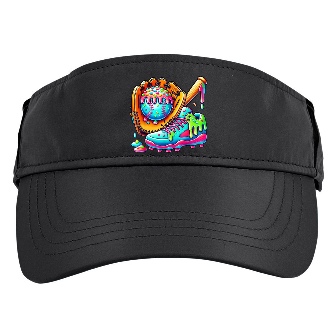 Ice Cream Drip Baseball Stuff Baseball Drip For Boy Graphic  Adult Drive Performance Visor