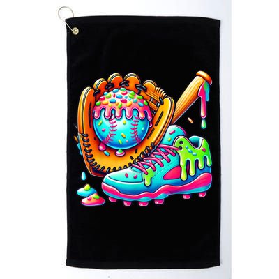 Ice Cream Drip Baseball Stuff Baseball Drip For Boy Graphic  Golf Towel