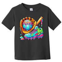 Ice Cream Drip Baseball Stuff Baseball Drip For Boy Graphic  Toddler T-Shirt