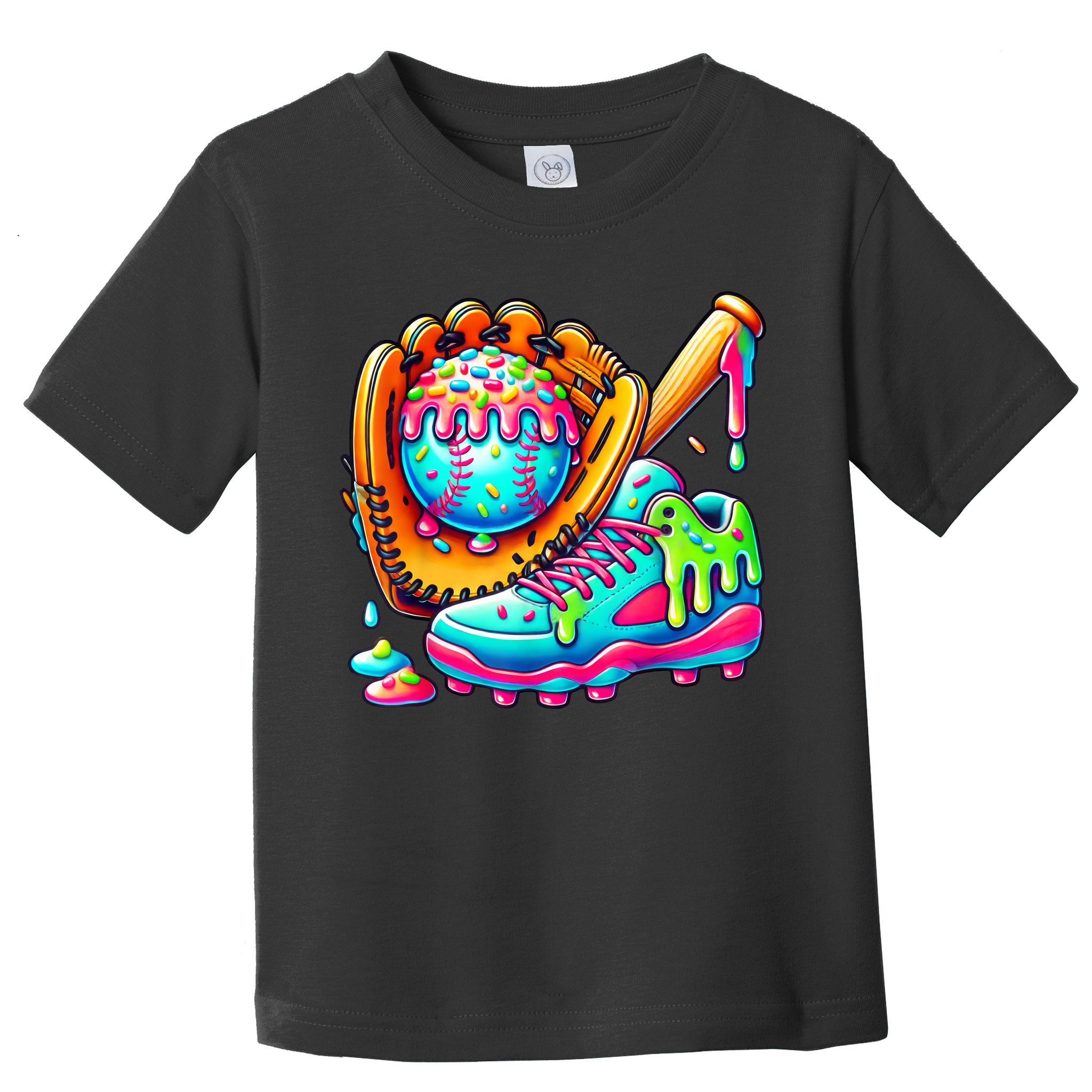 Ice Cream Drip Baseball Stuff Baseball Drip For Boy Graphic  Toddler T-Shirt