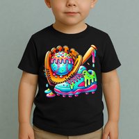 Ice Cream Drip Baseball Stuff Baseball Drip For Boy Graphic  Toddler T-Shirt