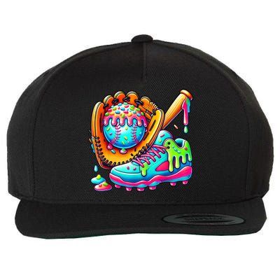 Ice Cream Drip Baseball Stuff Baseball Drip For Boy Graphic  Wool Snapback Cap