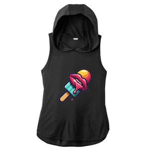 Ice Cream Day Design Ice Cream Party 2024 Gift Ladies PosiCharge Tri-Blend Wicking Draft Hoodie Tank