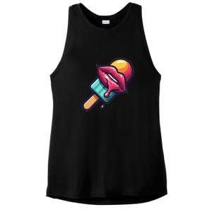 Ice Cream Day Design Ice Cream Party 2024 Gift Ladies PosiCharge Tri-Blend Wicking Tank