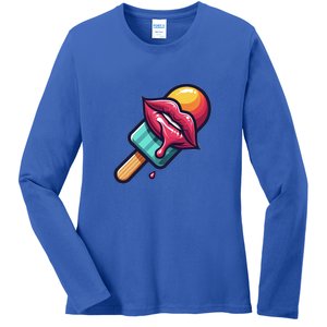 Ice Cream Day Design Ice Cream Party 2024 Gift Ladies Long Sleeve Shirt