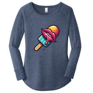 Ice Cream Day Design Ice Cream Party 2024 Gift Women's Perfect Tri Tunic Long Sleeve Shirt