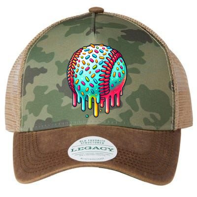 Ice Cream Drip Baseball Stuff Baseball Drip For Boy Graphic  Legacy Tie Dye Trucker Hat