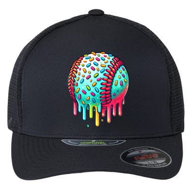Ice Cream Drip Baseball Stuff Baseball Drip For Boy Graphic  Flexfit Unipanel Trucker Cap