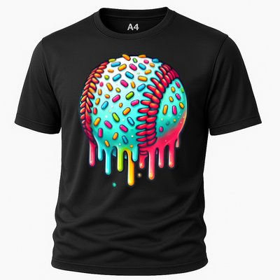 Ice Cream Drip Baseball Stuff Baseball Drip For Boy Graphic  Performance Shirt