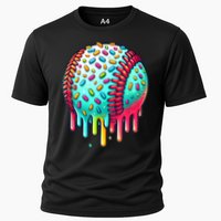 Ice Cream Drip Baseball Stuff Baseball Drip For Boy Graphic  Cooling Performance Crew T-Shirt