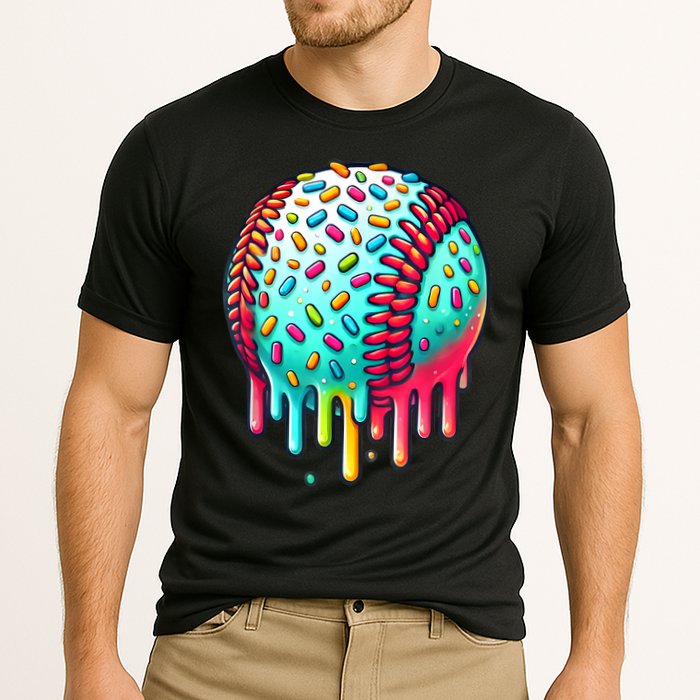 Ice Cream Drip Baseball Stuff Baseball Drip For Boy Graphic  Cooling Performance Crew T-Shirt