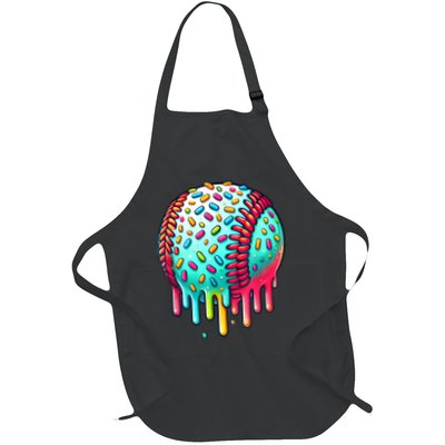 Ice Cream Drip Baseball Stuff Baseball Drip For Boy Graphic  Apron
