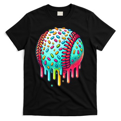 Ice Cream Drip Baseball Stuff Baseball Drip For Boy Graphic  T-Shirt