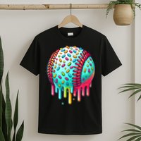 Ice Cream Drip Baseball Stuff Baseball Drip For Boy Graphic  T-Shirt
