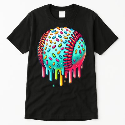 Ice Cream Drip Baseball Stuff Baseball Drip For Boy Graphic  Tall T-Shirt