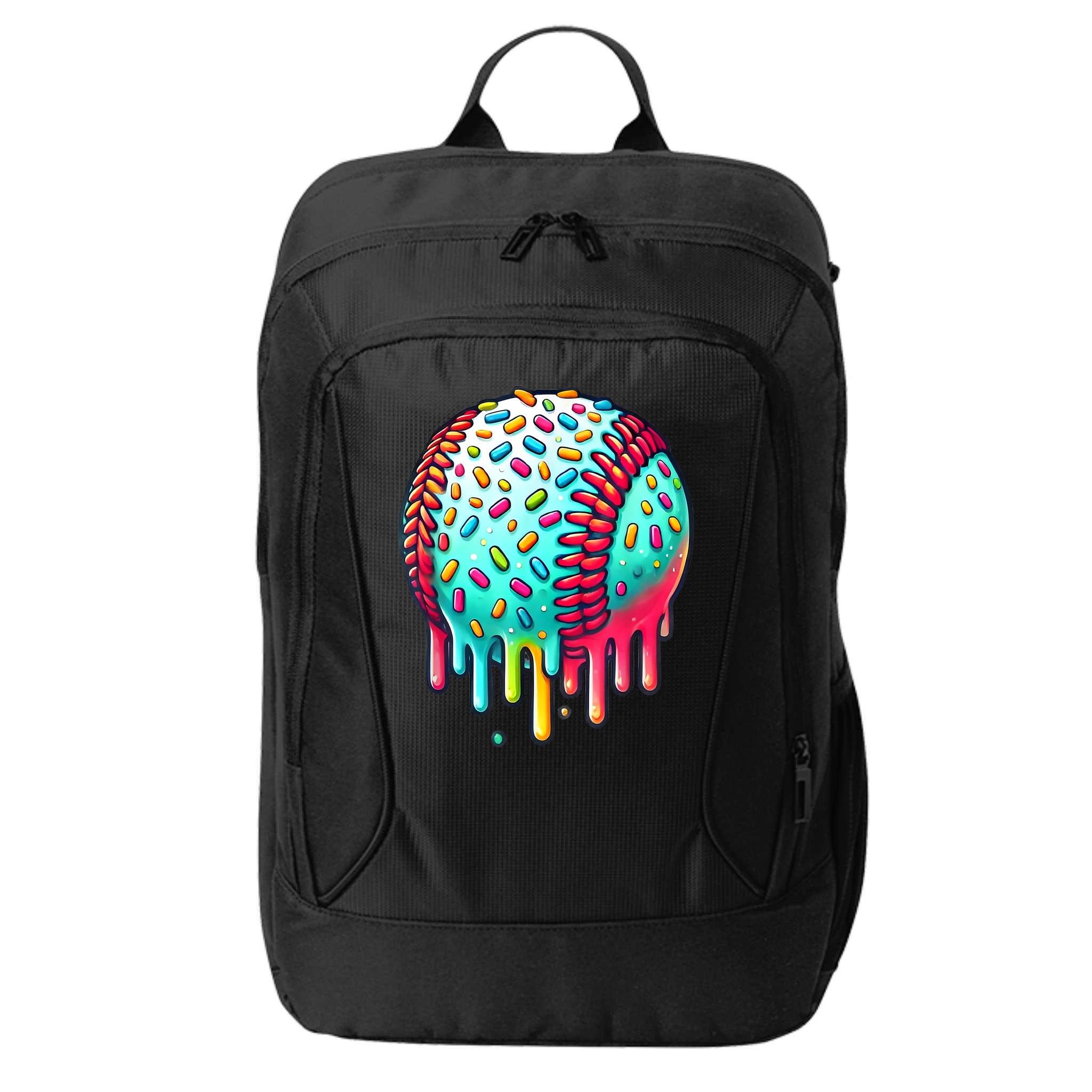 Ice Cream Drip Baseball Stuff Baseball Drip For Boy Graphic  City Backpack