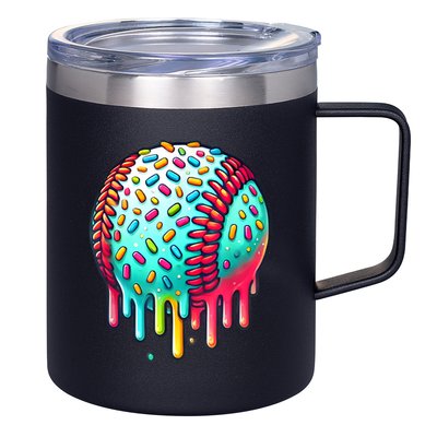 Ice Cream Drip Baseball Stuff Baseball Drip For Boy Graphic  12oz Stainless Steel Coffee Mug