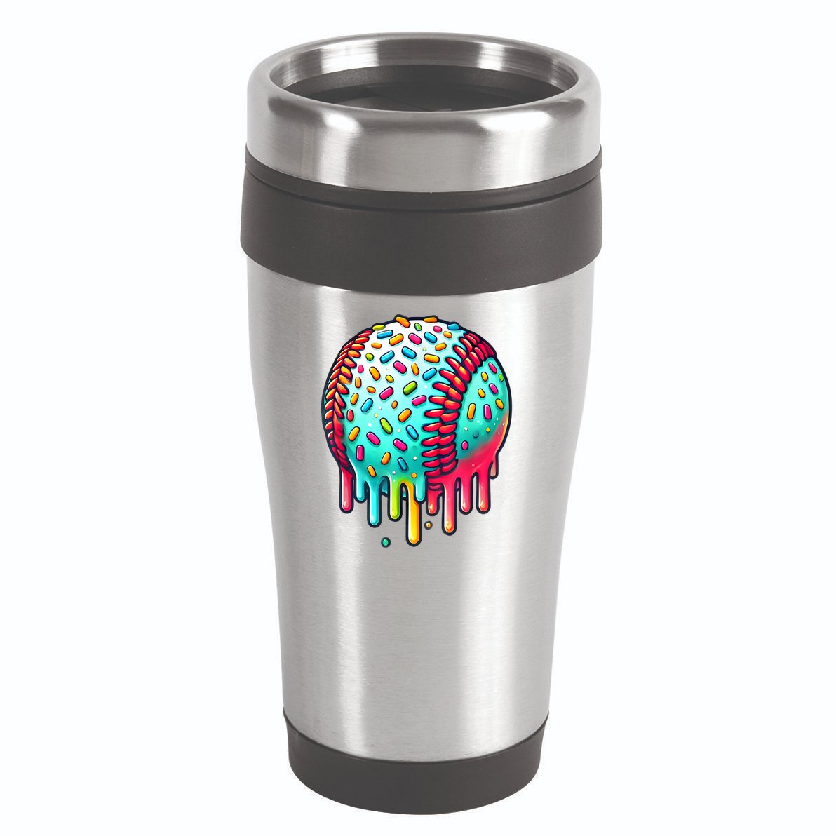 Ice Cream Drip Baseball Stuff Baseball Drip For Boy Graphic  16oz Travel Tumbler