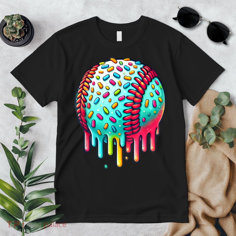 Ice Cream Drip Baseball Stuff Baseball Drip For Boy Graphic  Premium T-Shirt