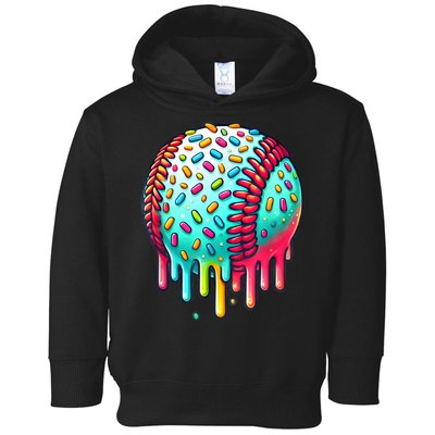 Ice Cream Drip Baseball Stuff Baseball Drip For Boy Graphic  Toddler Hoodie