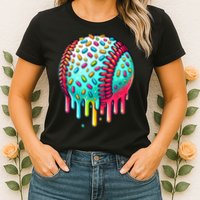 Ice Cream Drip Baseball Stuff Baseball Drip For Boy Graphic  Womens T-Shirt
