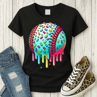 Ice Cream Drip Baseball Stuff Baseball Drip For Boy Graphic  Womens T-Shirt