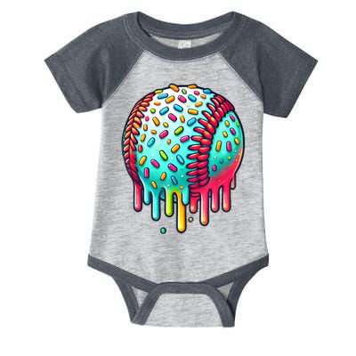 Ice Cream Drip Baseball Stuff Baseball Drip For Boy Graphic  Infant Baby Jersey Bodysuit