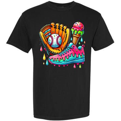 Ice Cream Drip Baseball Stuff Baseball Drip For Boy Garment-Dyed Heavyweight T-Shirt