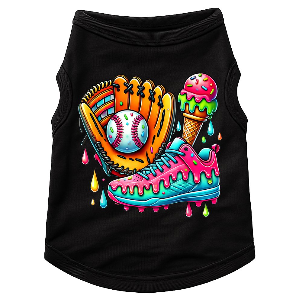 Ice Cream Drip Baseball Stuff Baseball Drip For Boy Doggie Tank