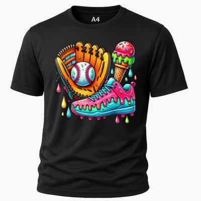 Ice Cream Drip Baseball Stuff Baseball Drip For Boy Performance Shirt