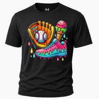 Ice Cream Drip Baseball Stuff Baseball Drip For Boy Cooling Performance Crew T-Shirt