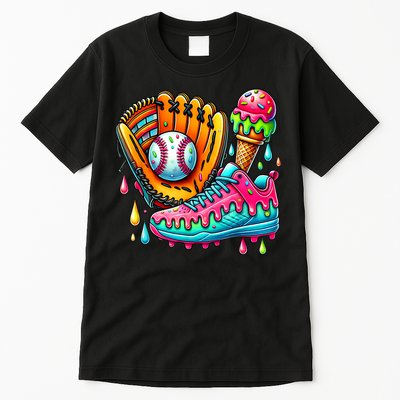 Ice Cream Drip Baseball Stuff Baseball Drip For Boy Tall T-Shirt