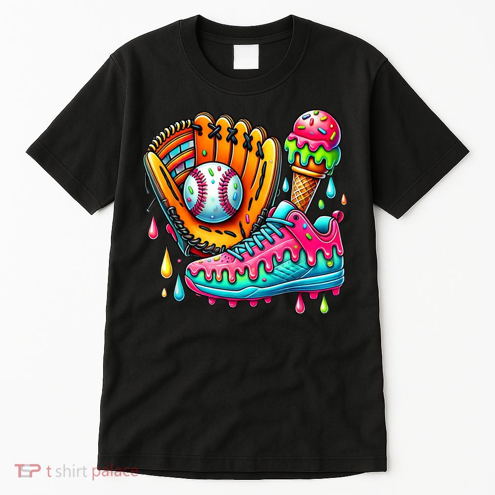 Ice Cream Drip Baseball Stuff Baseball Drip For Boy Tall T-Shirt