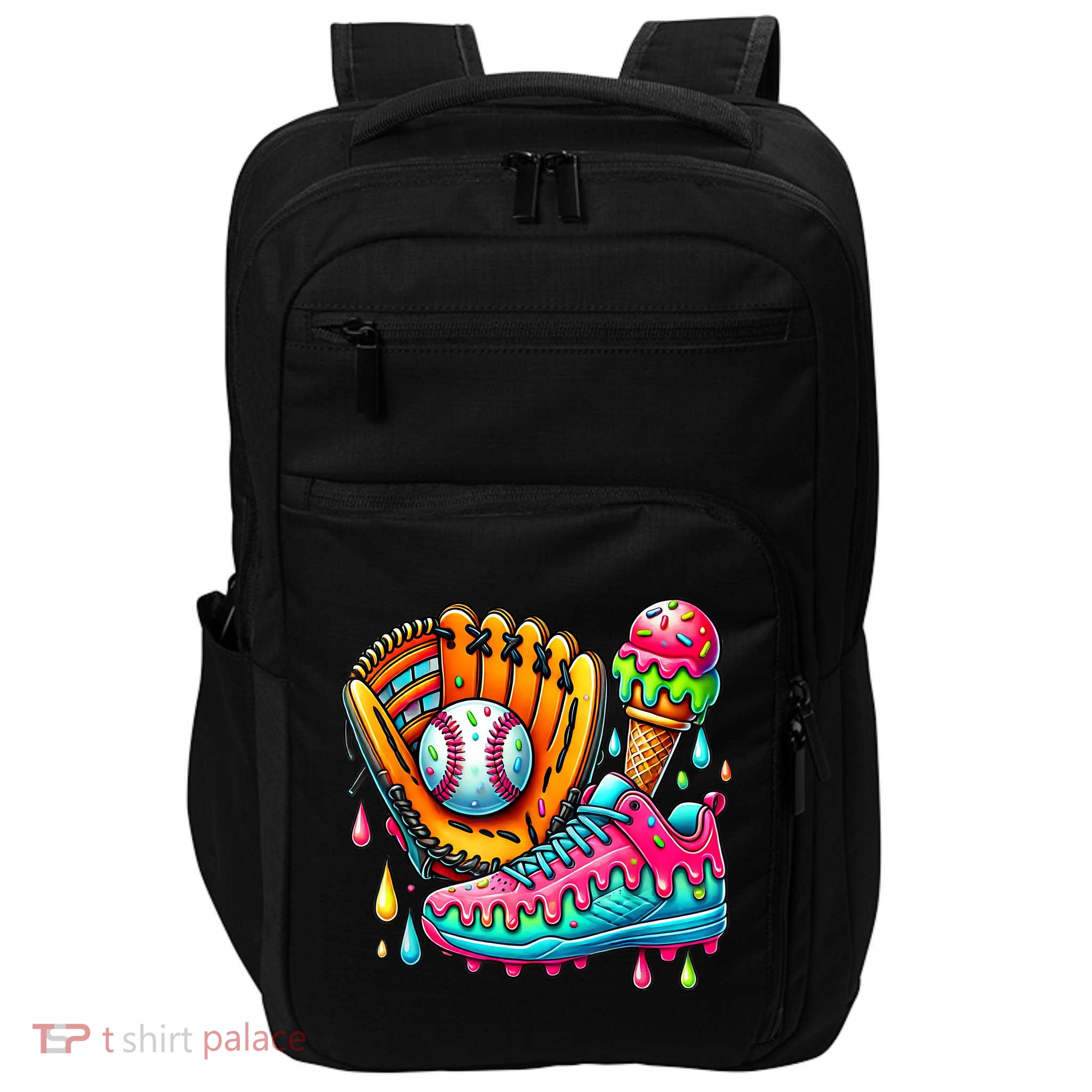 Ice Cream Drip Baseball Stuff Baseball Drip For Boy Impact Tech Backpack