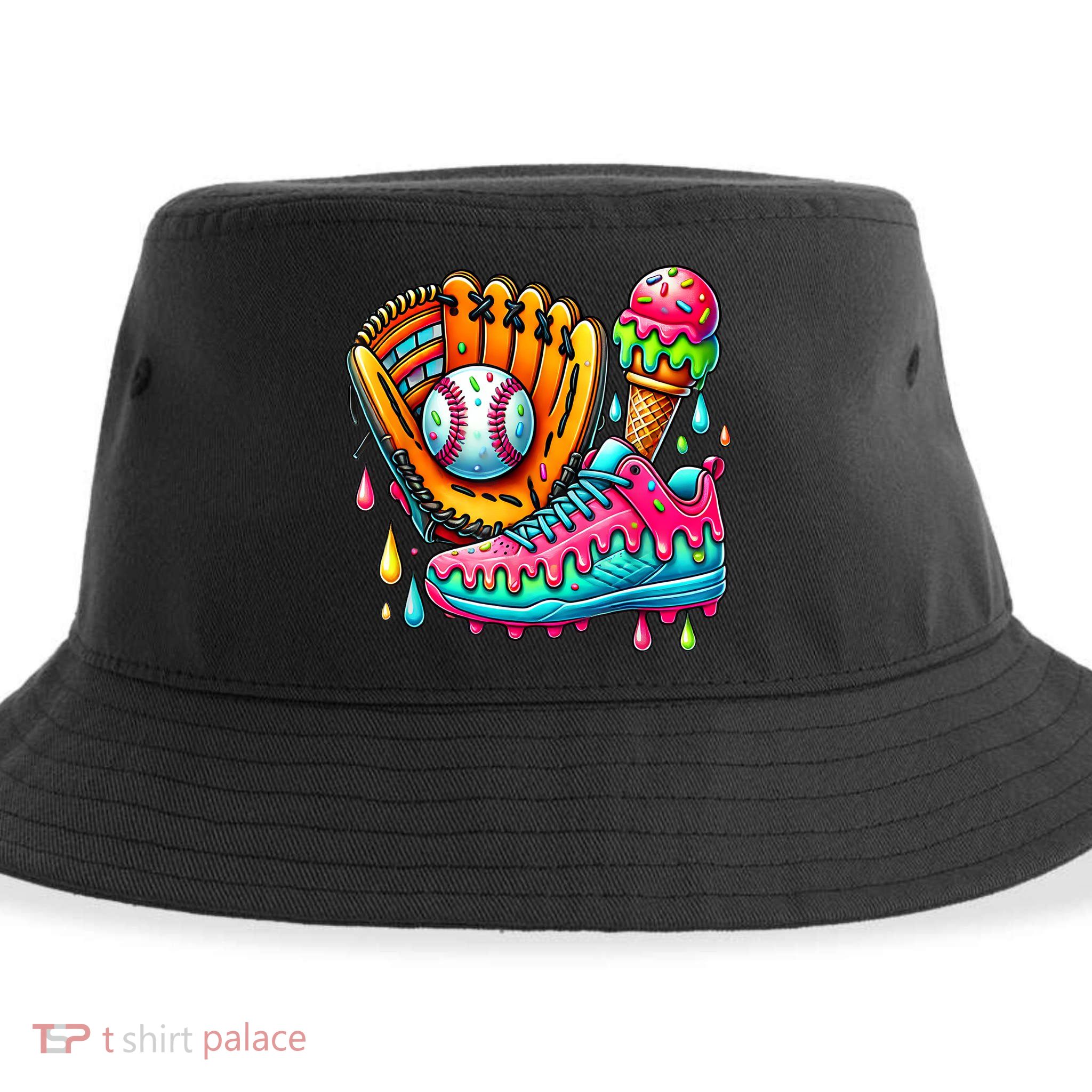 Ice Cream Drip Baseball Stuff Baseball Drip For Boy Sustainable Bucket Hat
