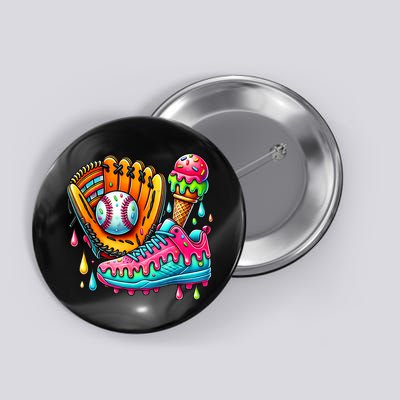 Ice Cream Drip Baseball Stuff Baseball Drip For Boy Button