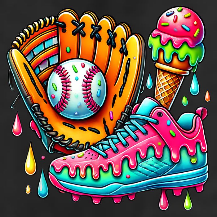 Ice Cream Drip Baseball Stuff Baseball Drip For Boy Adult Drive Performance Visor