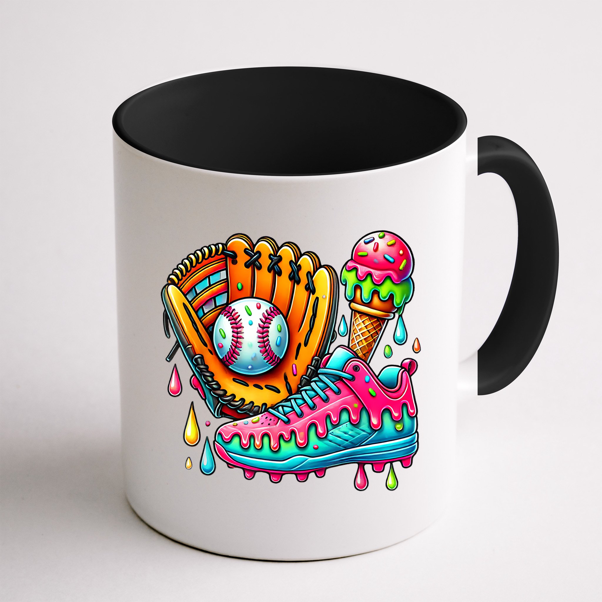 Ice Cream Drip Baseball Stuff Baseball Drip For Boy Mug