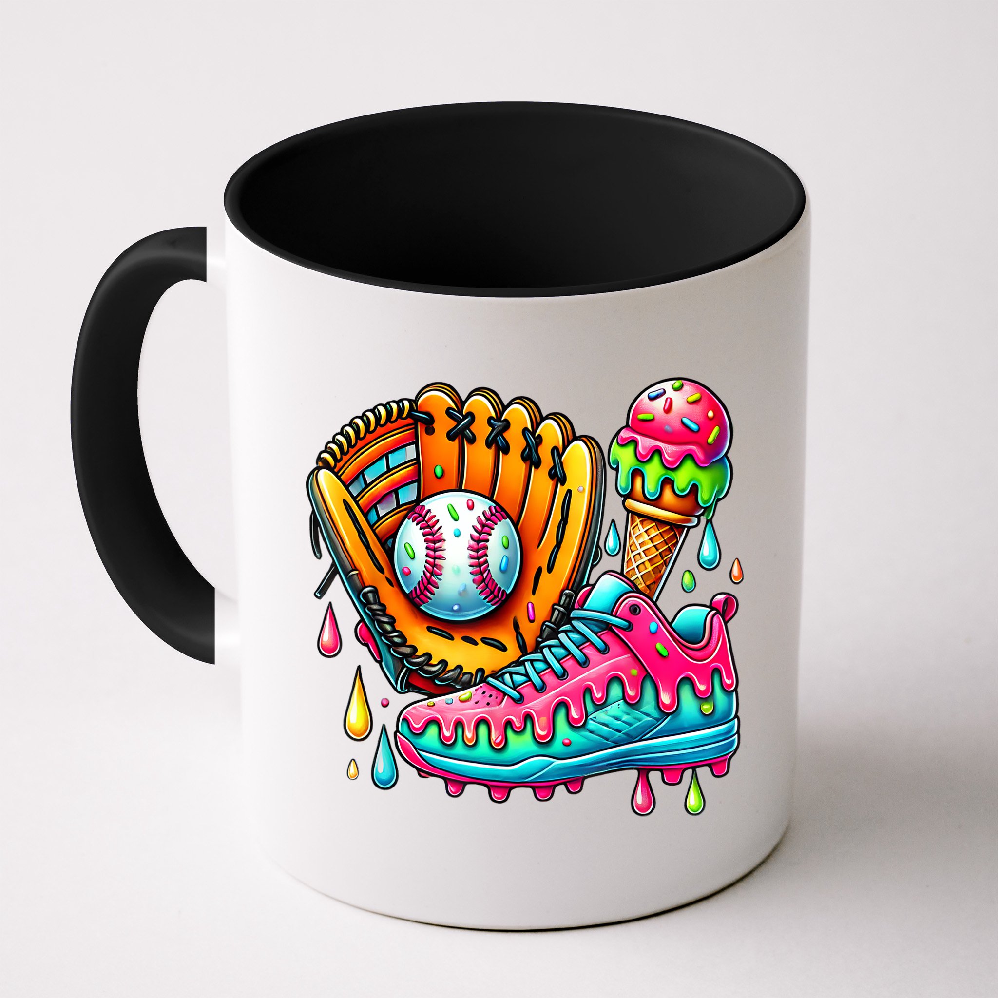 Ice Cream Drip Baseball Stuff Baseball Drip For Boy Mug