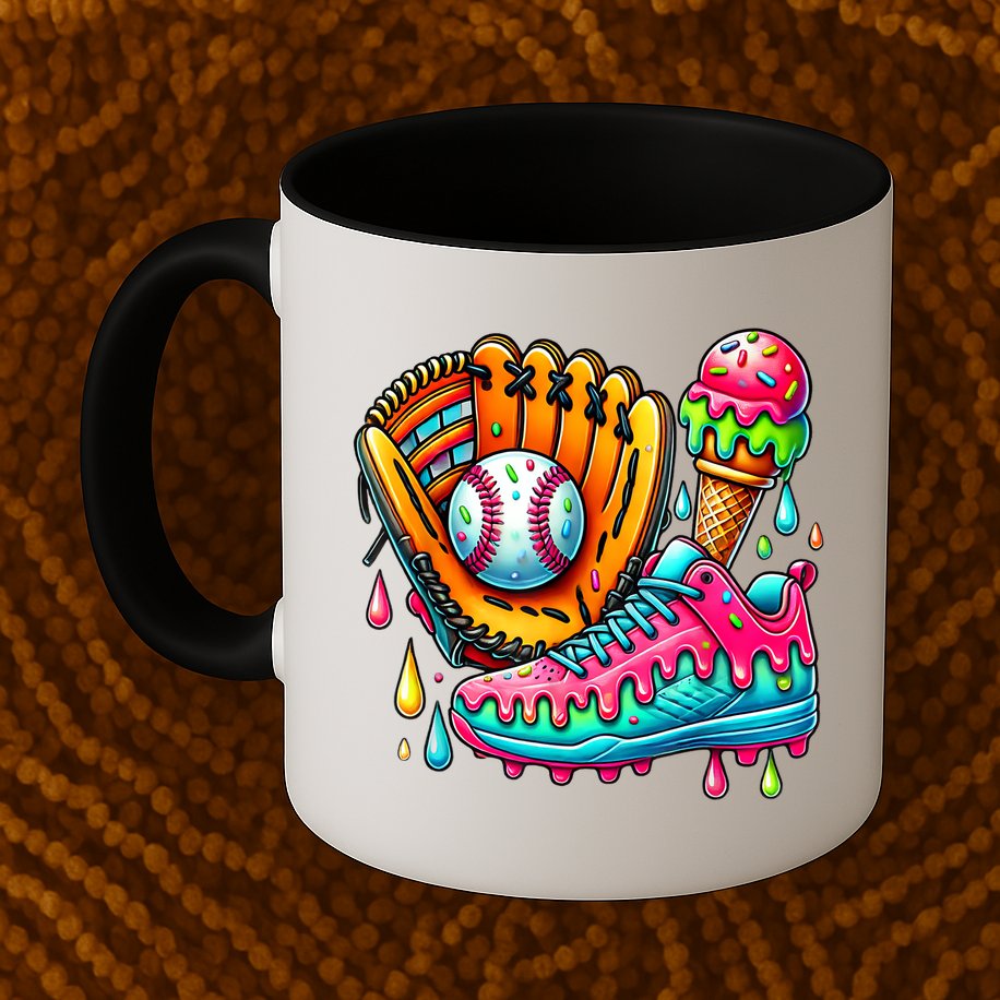 Ice Cream Drip Baseball Stuff Baseball Drip For Boy Mug