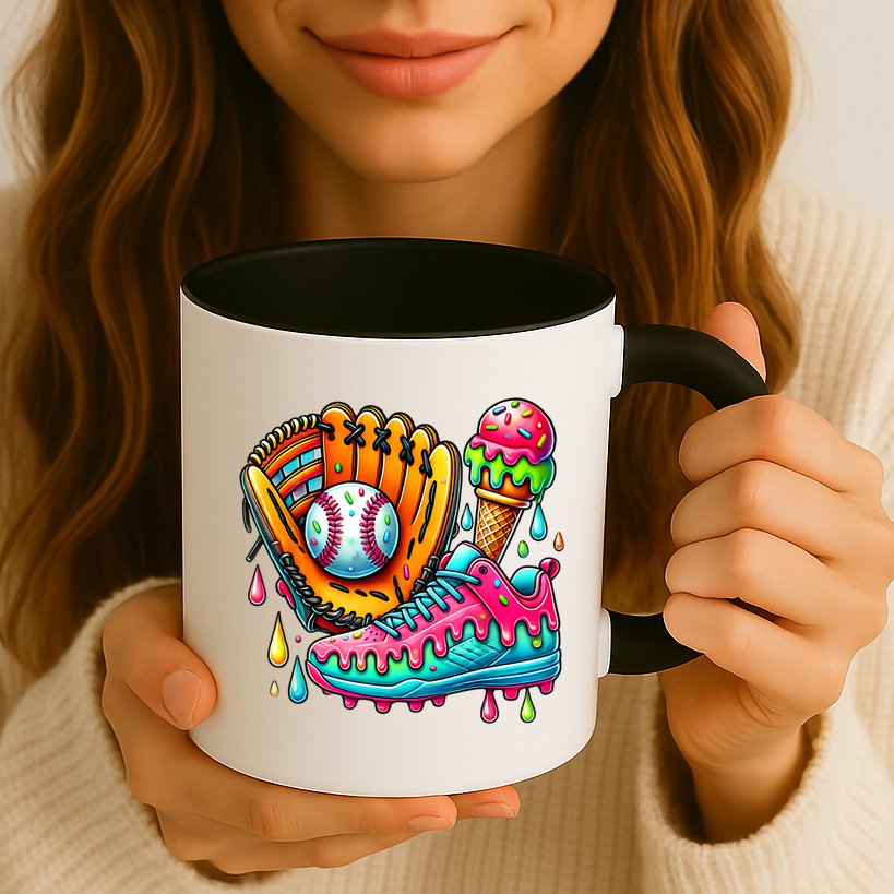 Ice Cream Drip Baseball Stuff Baseball Drip For Boy Mug