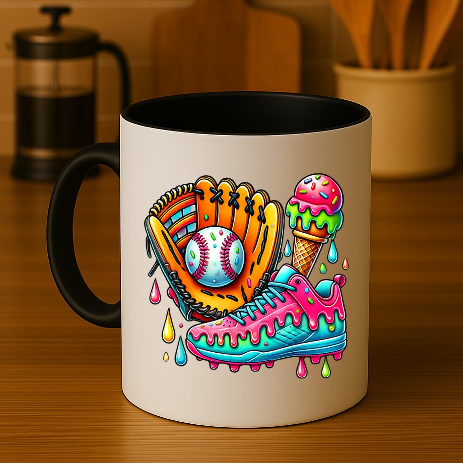 Ice Cream Drip Baseball Stuff Baseball Drip For Boy Mug