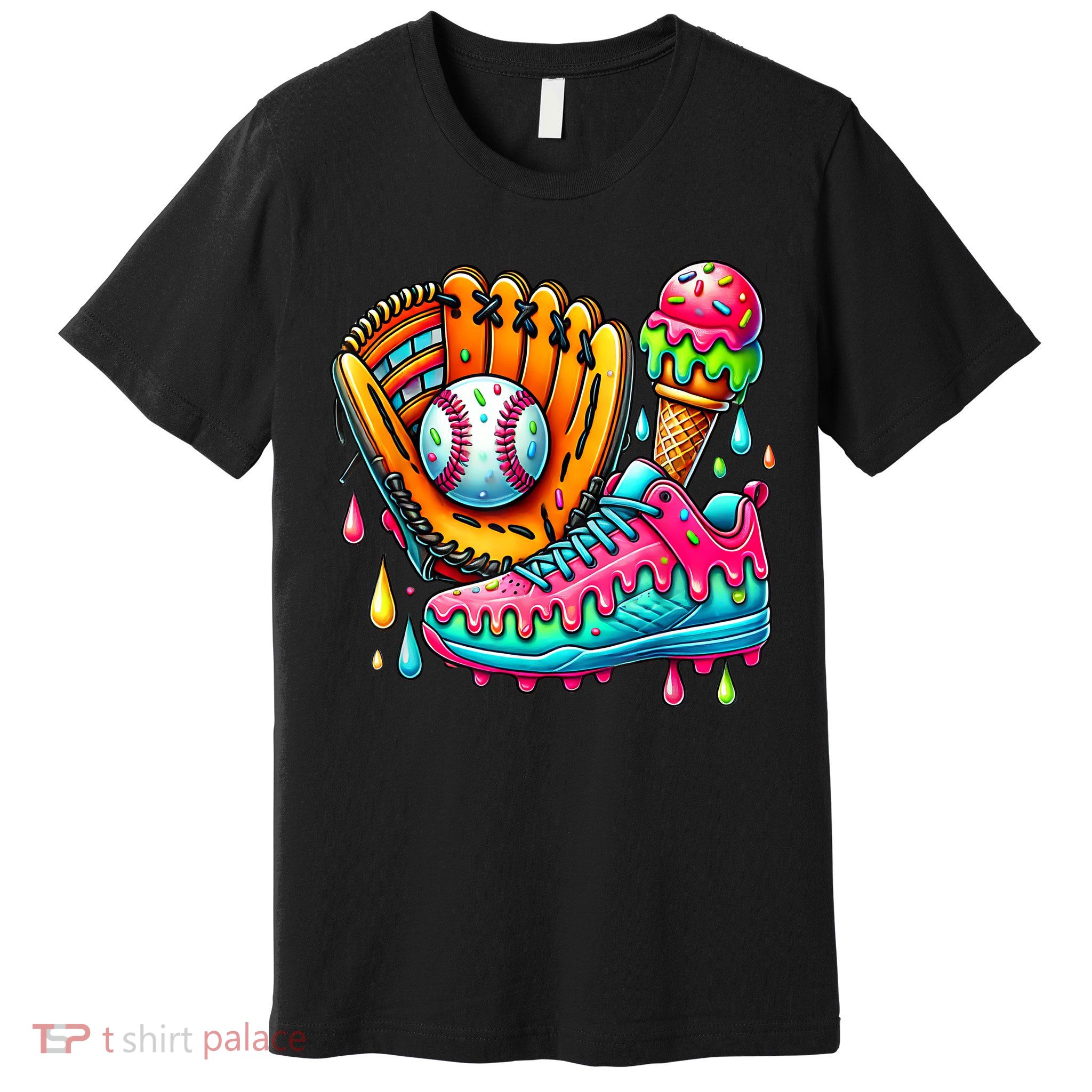 Ice Cream Drip Baseball Stuff Baseball Drip For Boy Premium T-Shirt