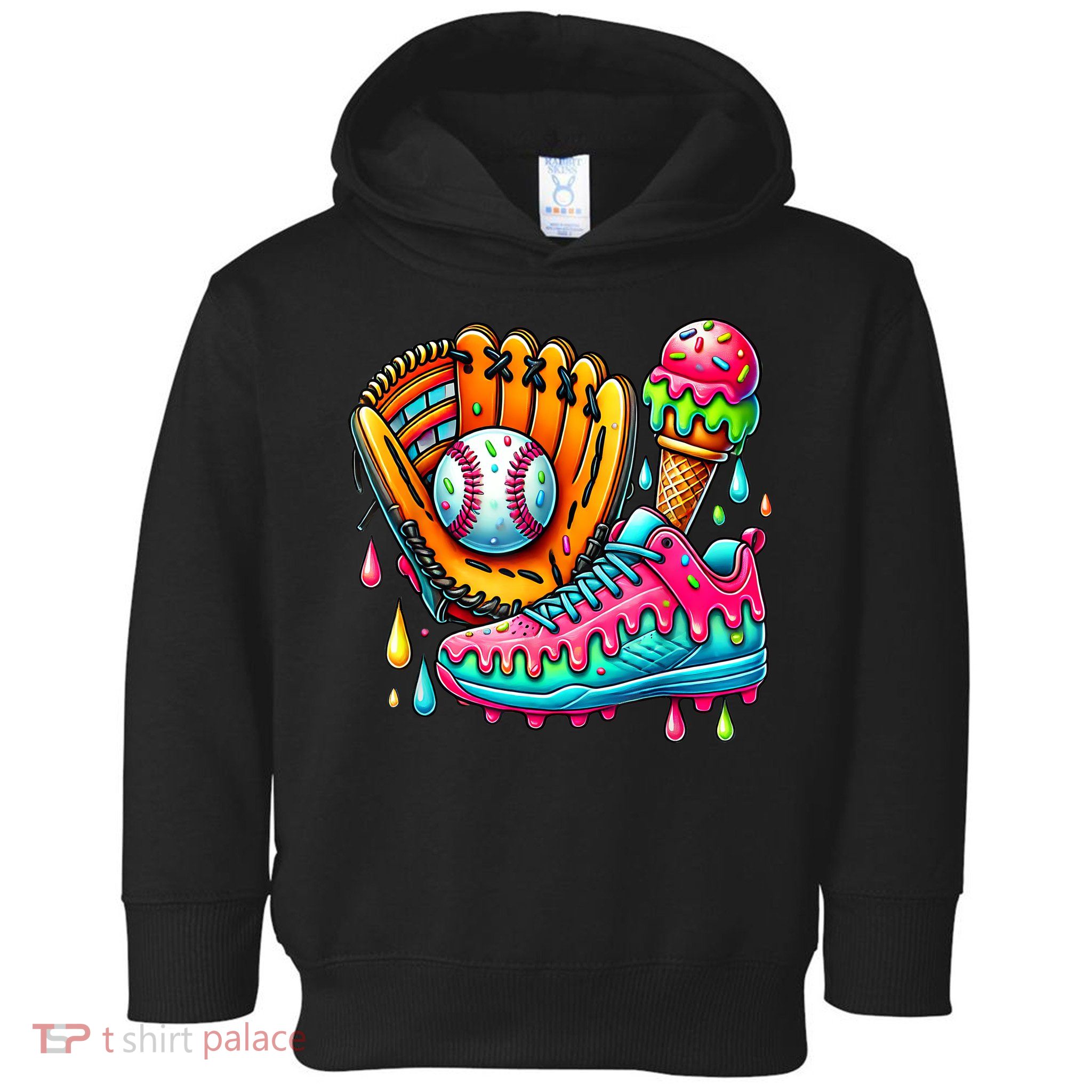 Ice Cream Drip Baseball Stuff Baseball Drip For Boy Toddler Hoodie