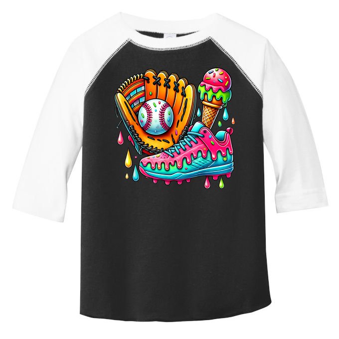 Ice Cream Drip Baseball Stuff Baseball Drip For Boy Toddler Fine Jersey T-Shirt