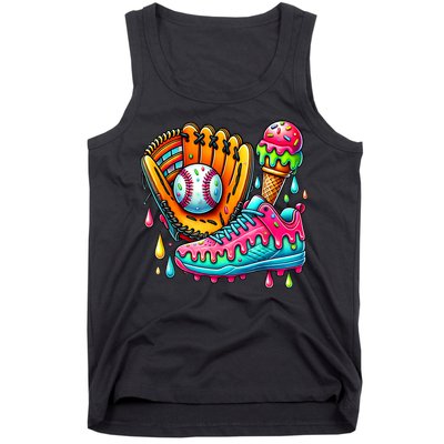 Ice Cream Drip Baseball Stuff Baseball Drip For Boy Tank Top