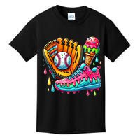 Ice Cream Drip Baseball Stuff Baseball Drip For Boy Kids T-Shirt
